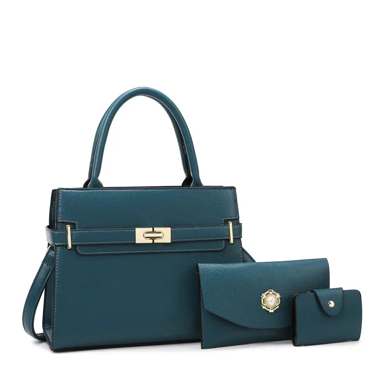 3 Sets Or 1 Big Bag Women's Handbag Large Capacity Bags Luxury Shoulder Crossbody Bags Small Coin Purse Quality Leather Sac Hot